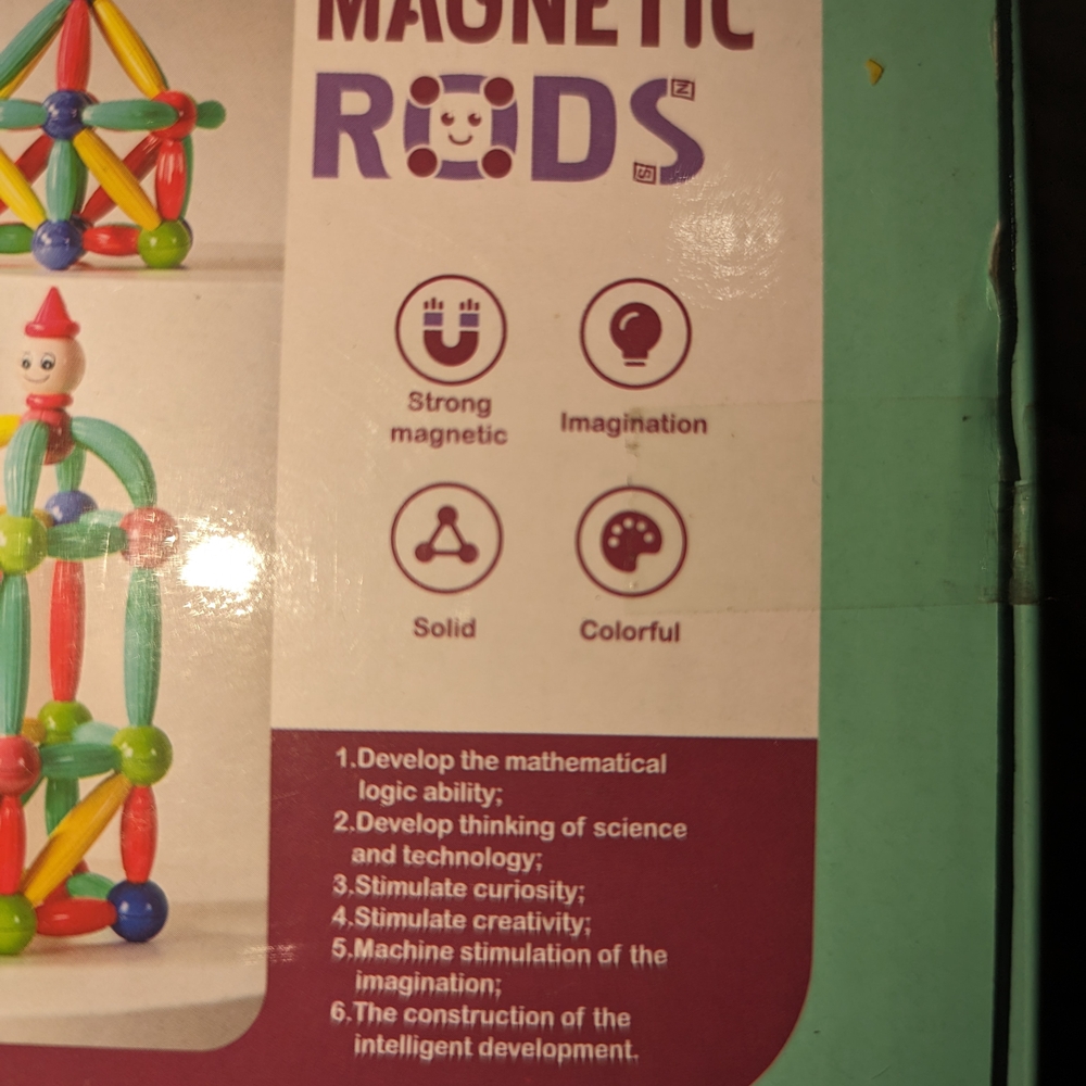 Magnetic Rods Play Set - 52PCS - Multicolor - Picture 3 of 3
